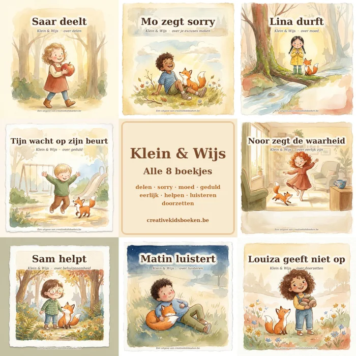 Klein & Wijs — het complete pakket met alle 8 voorleesboekjes voor kleuters